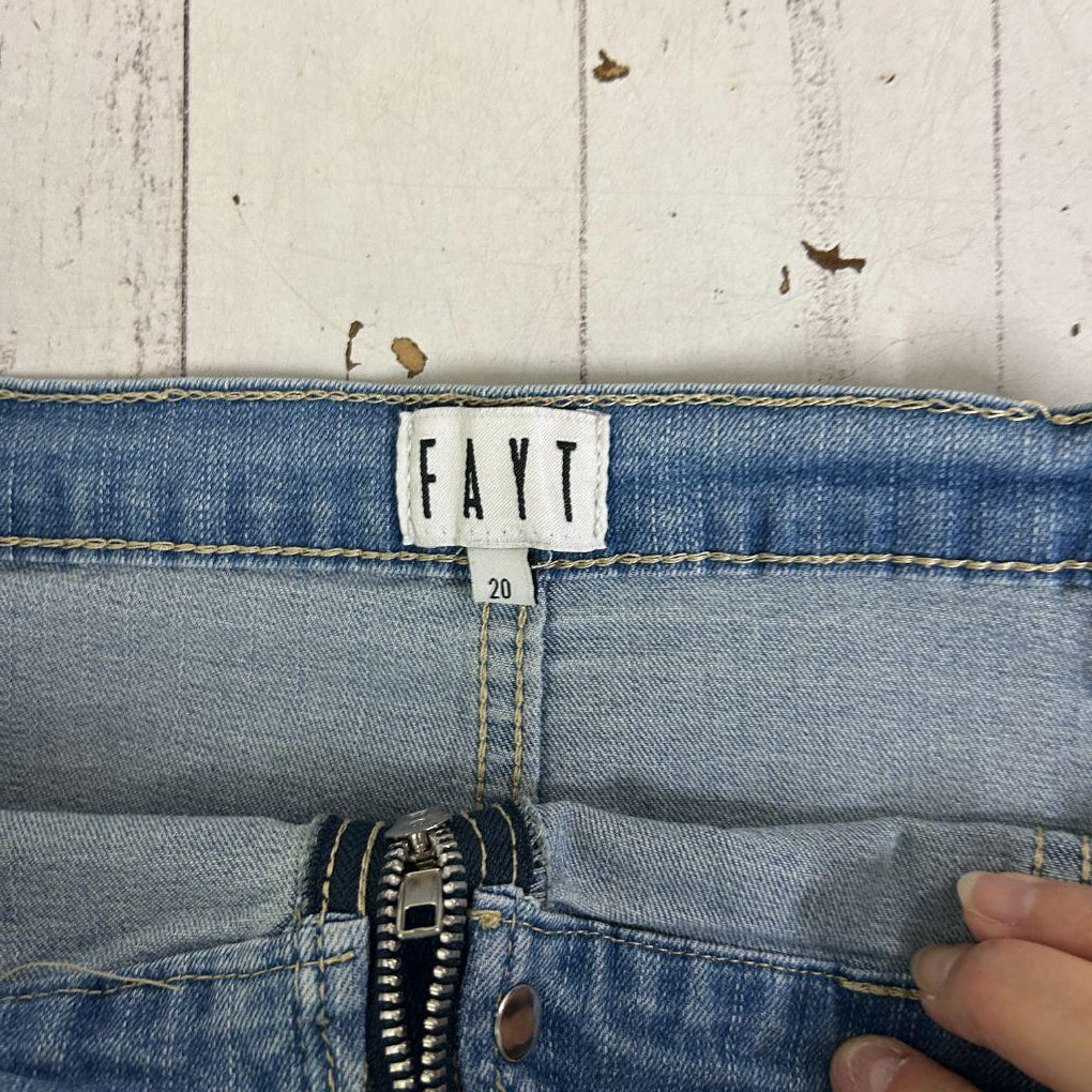 Fayt The Label Blue Denim Skirt - Size 20