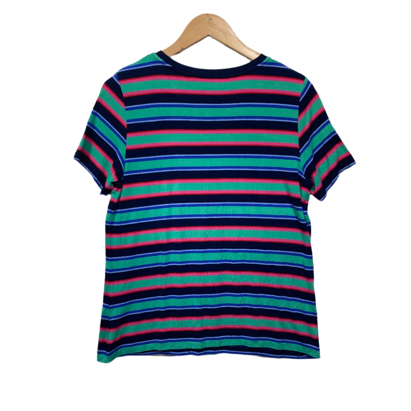 Marcs Tee Top Size 16 XL Multicoloured Striped Short Sleeve