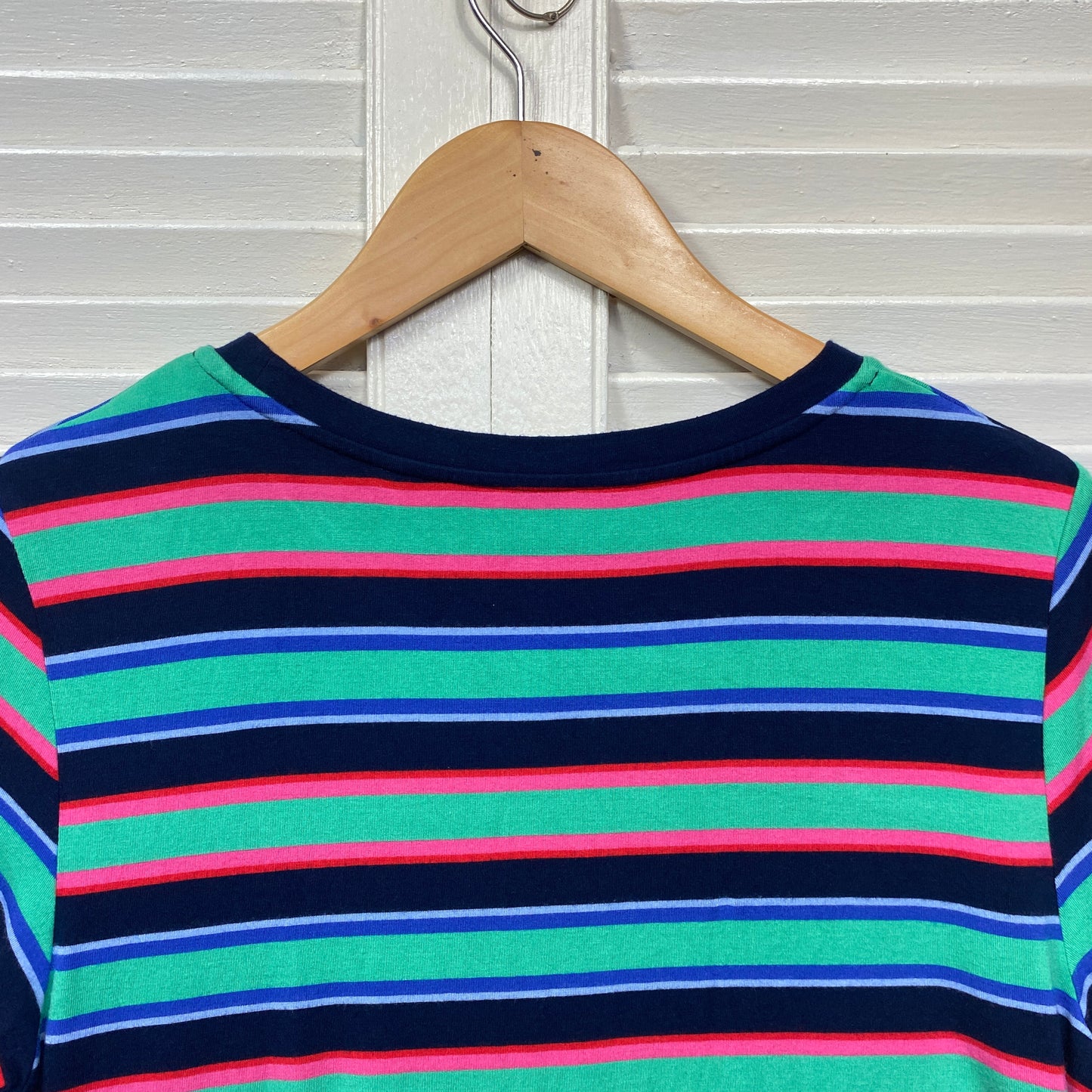 Marcs Tee Top Size 16 XL Multicoloured Striped Short Sleeve