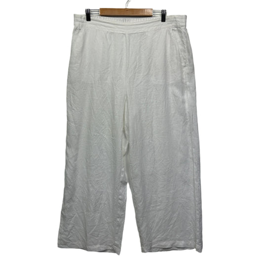 Sussan Linen Pants Size 18 White Pockets