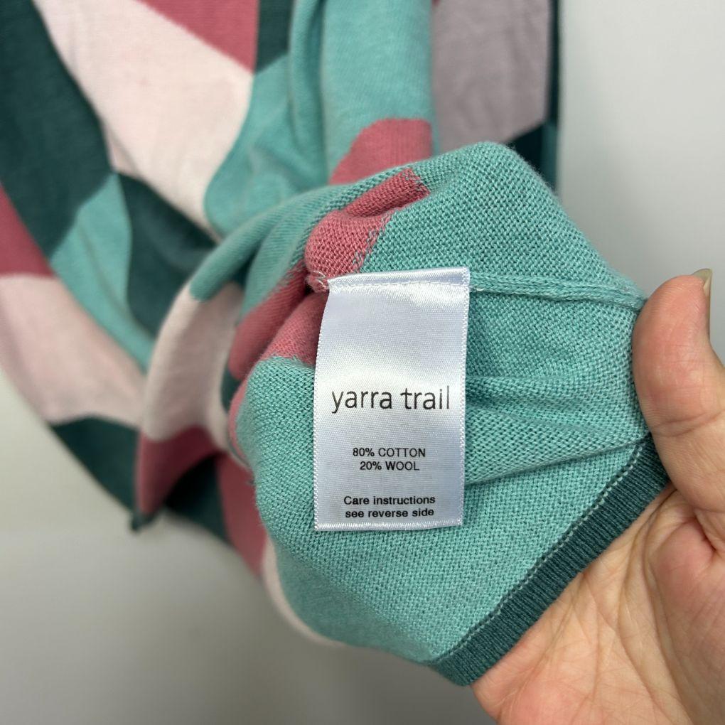 Yarra Trail Multicoloured Wool Cotton Jumper - Size 14/16