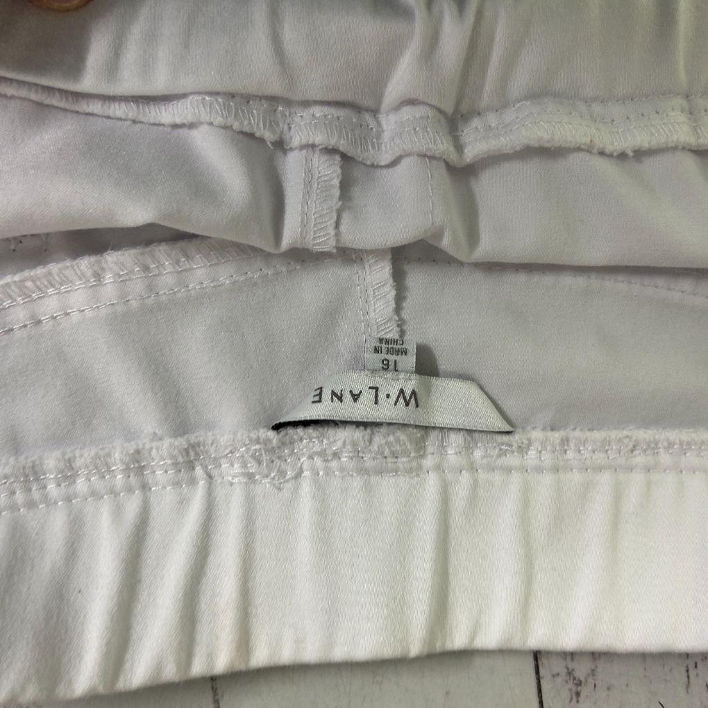 W.Lane White Cotton Shorts - Size 16