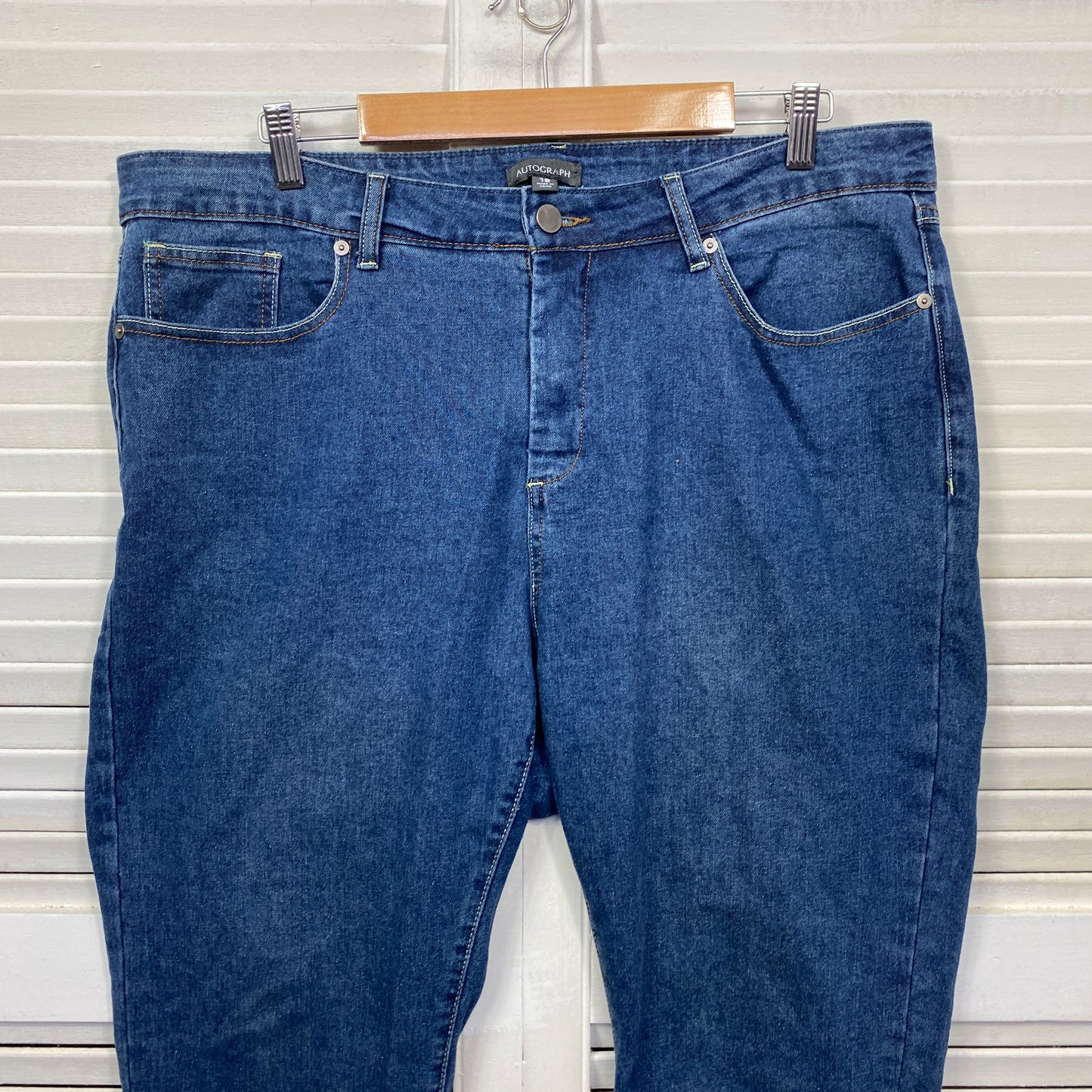 Autograph Denim Pants Size 18 Plus Cropped Pockets