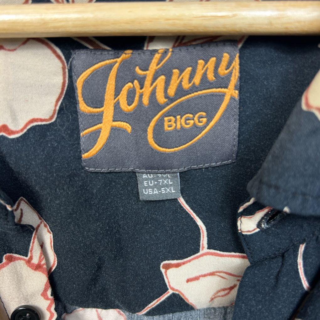 Johnny Bigg Black Floral Mens Shirt - Size 5XL