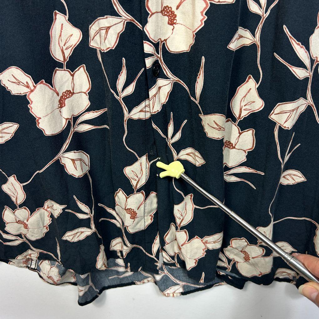 Johnny Bigg Black Floral Mens Shirt - Size 5XL
