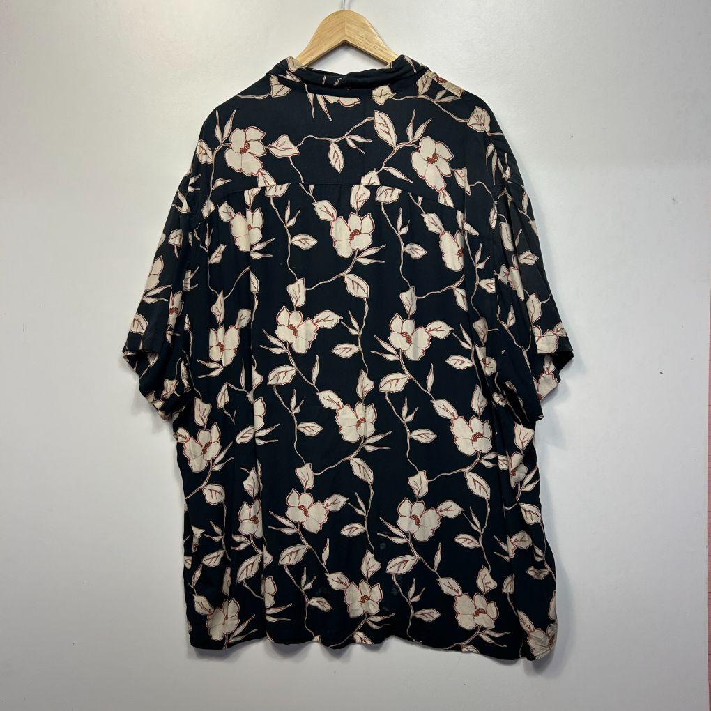 Johnny Bigg Black Floral Mens Shirt - Size 5XL