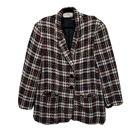 Vintage Jacket Blazer Size 16 18 Check Long Sleeve