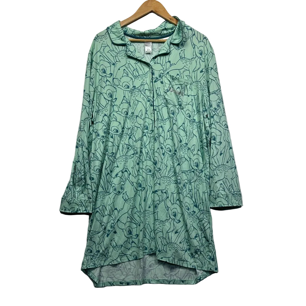 Disney Classics Mint Green Bambi Print Night Shirt - Size 20