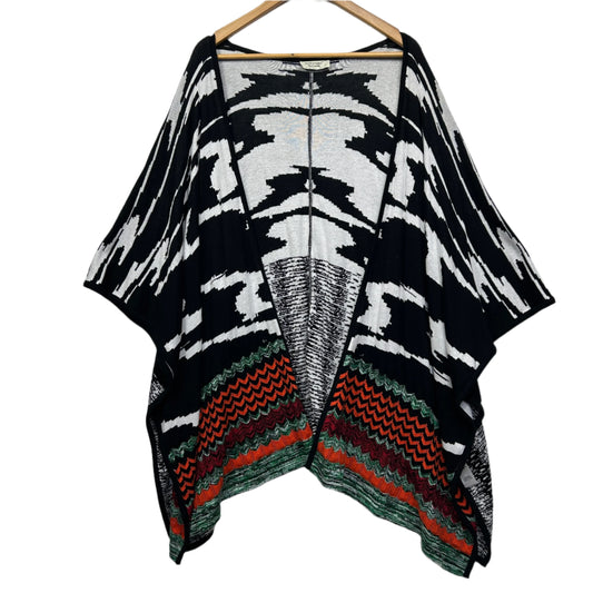 Orientque Jumper Cardigan Size 14 16 Multicoloured 3/4 Sleeve
