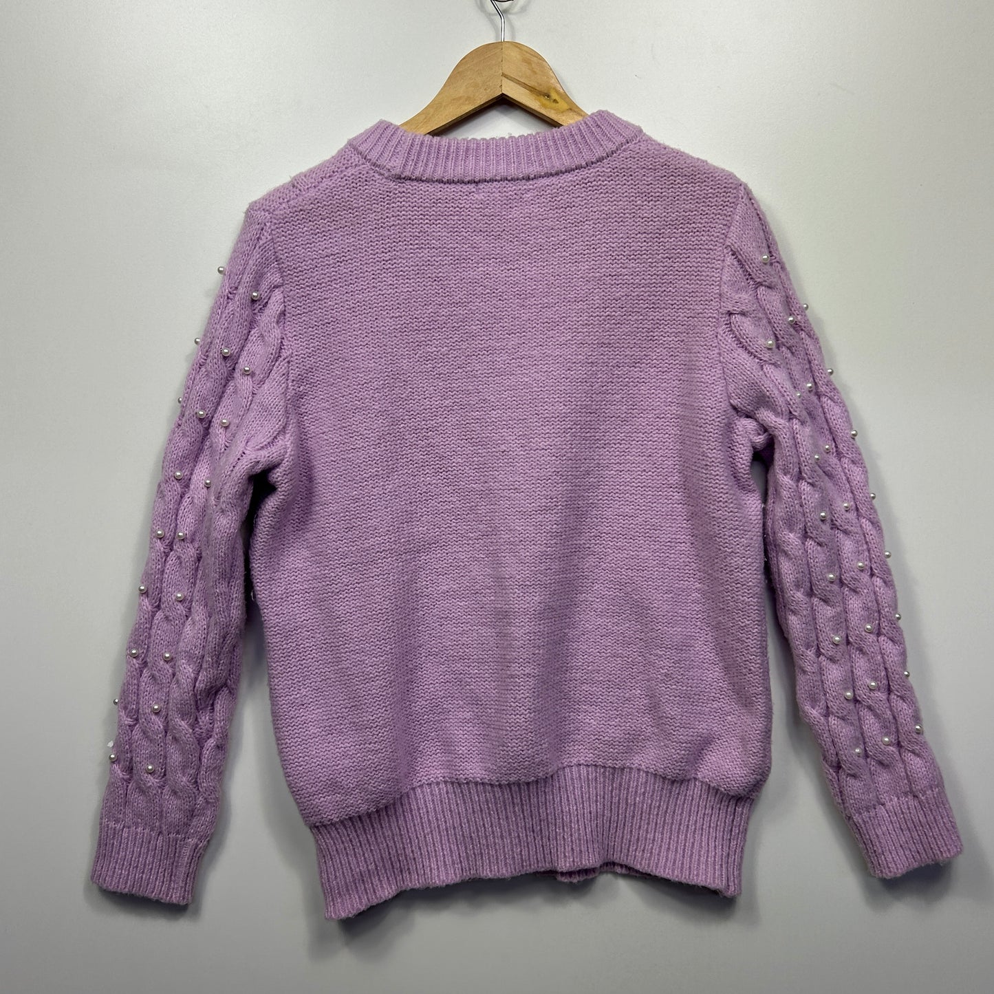 Rockmans Jumper Size Large 14 Lavender Pearls