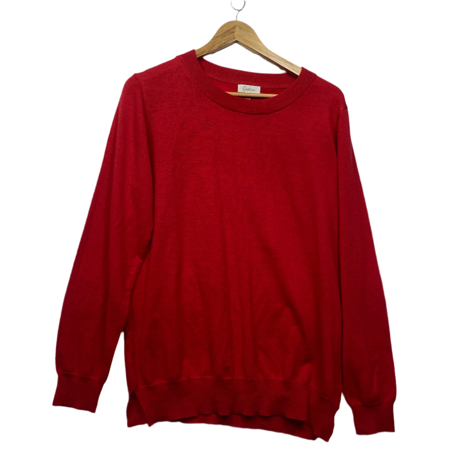 Capture Jumper Size XL Red Long Sleeve Wool Blend Lightweight