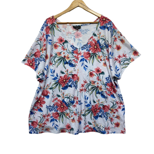 Autograph Top Size 18 Short Sleeve Floral