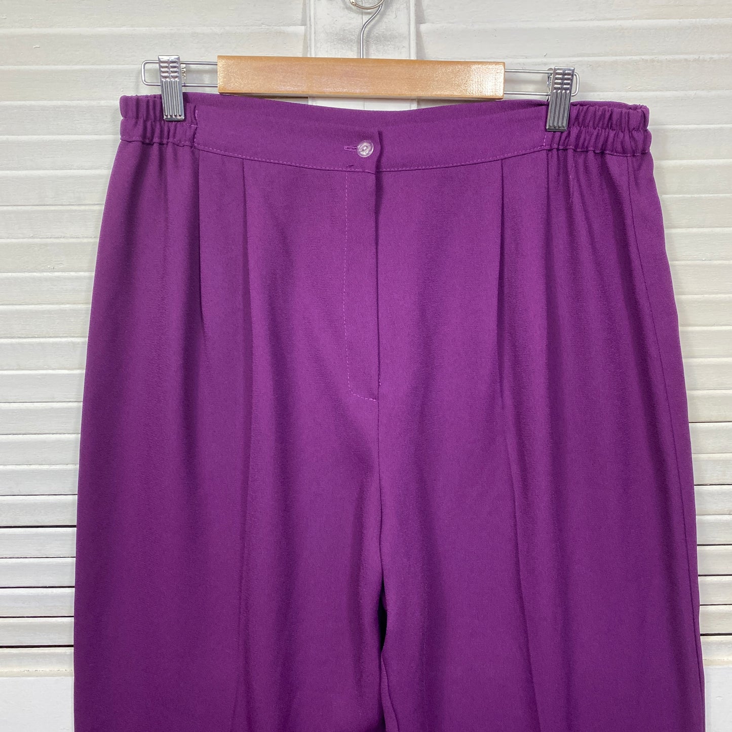 Vintage Purple Pants Size 14 16 18 Pleated Made in Australia