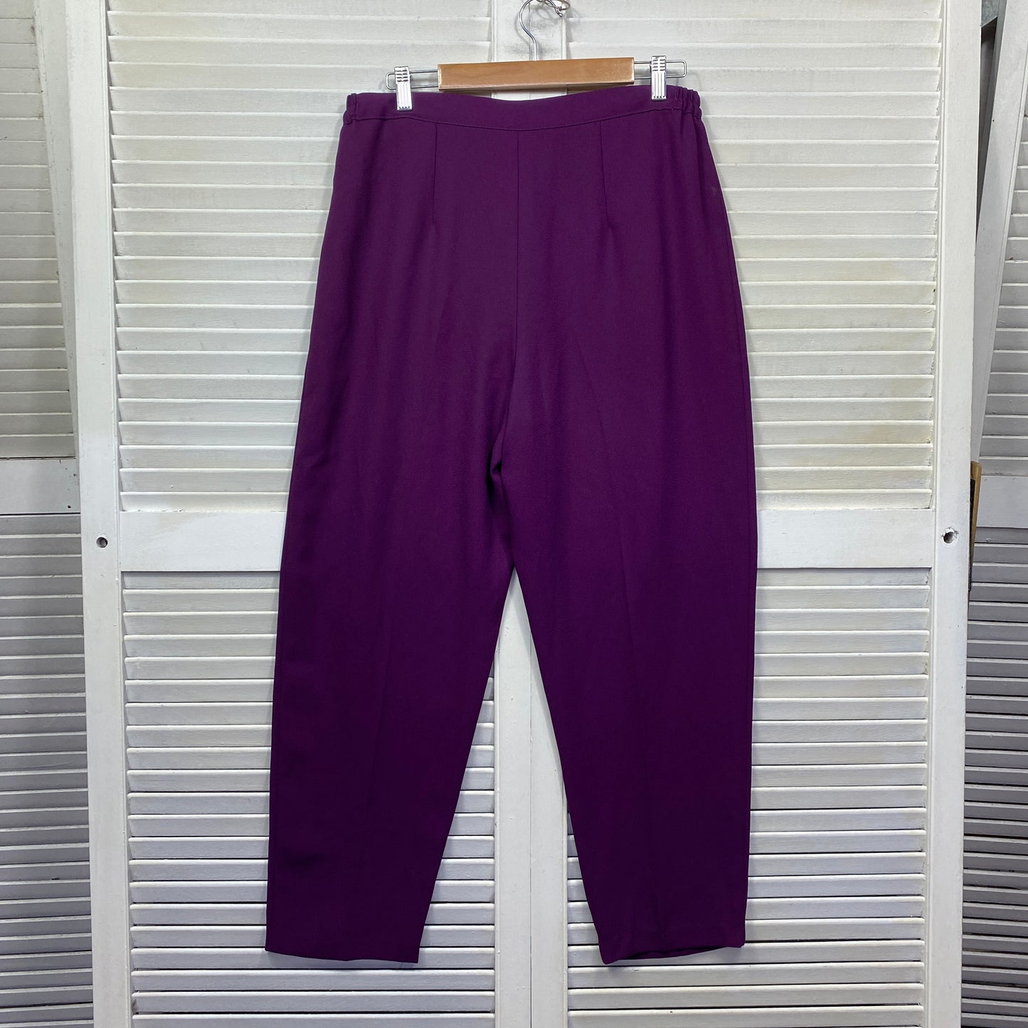 Vintage Purple Pants Size 14 16 18 Pleated Made in Australia