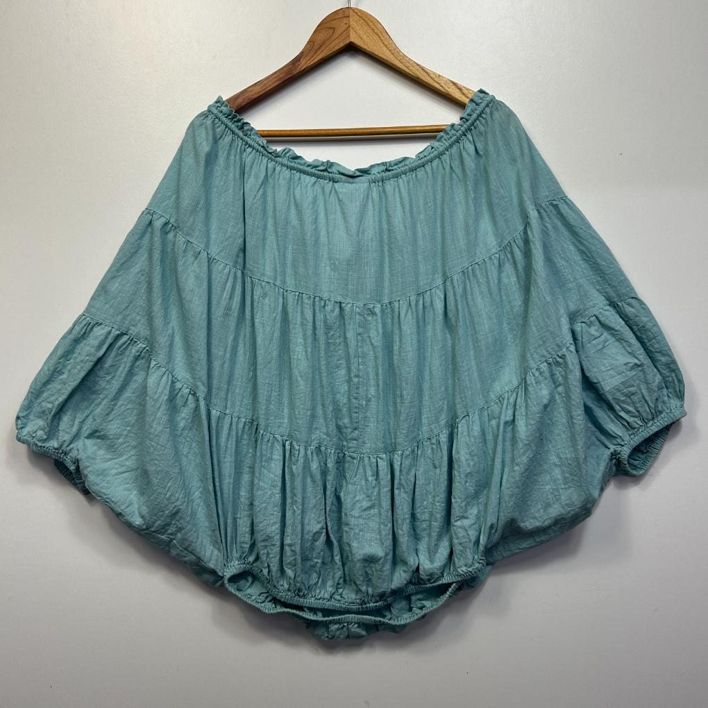 Meera The Label Teal Boho Cotton Top - Size XL