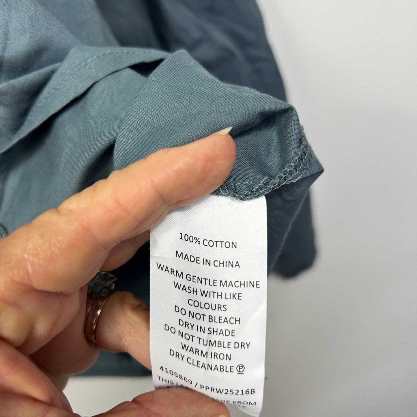 Piper Blue/Grey Long Sleeve Top - Size 16