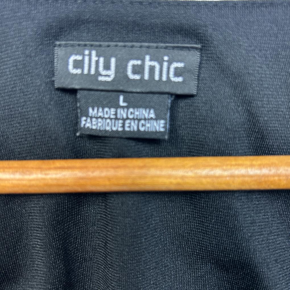 City Chic Black Top - Size 20/L