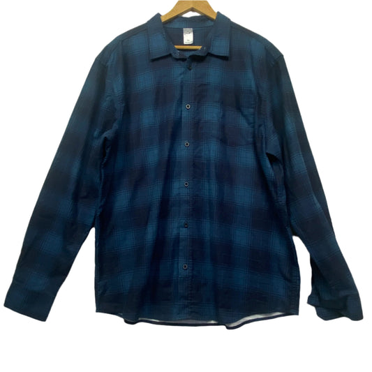 Flannel Mens Shirt Size 3XL Black Check Long Sleeve