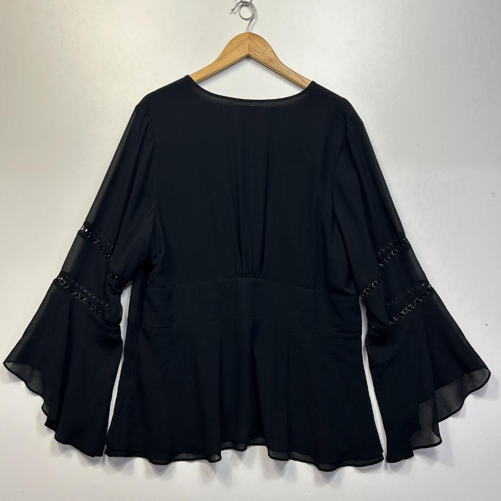 City Chic Black Top - Size 20/L