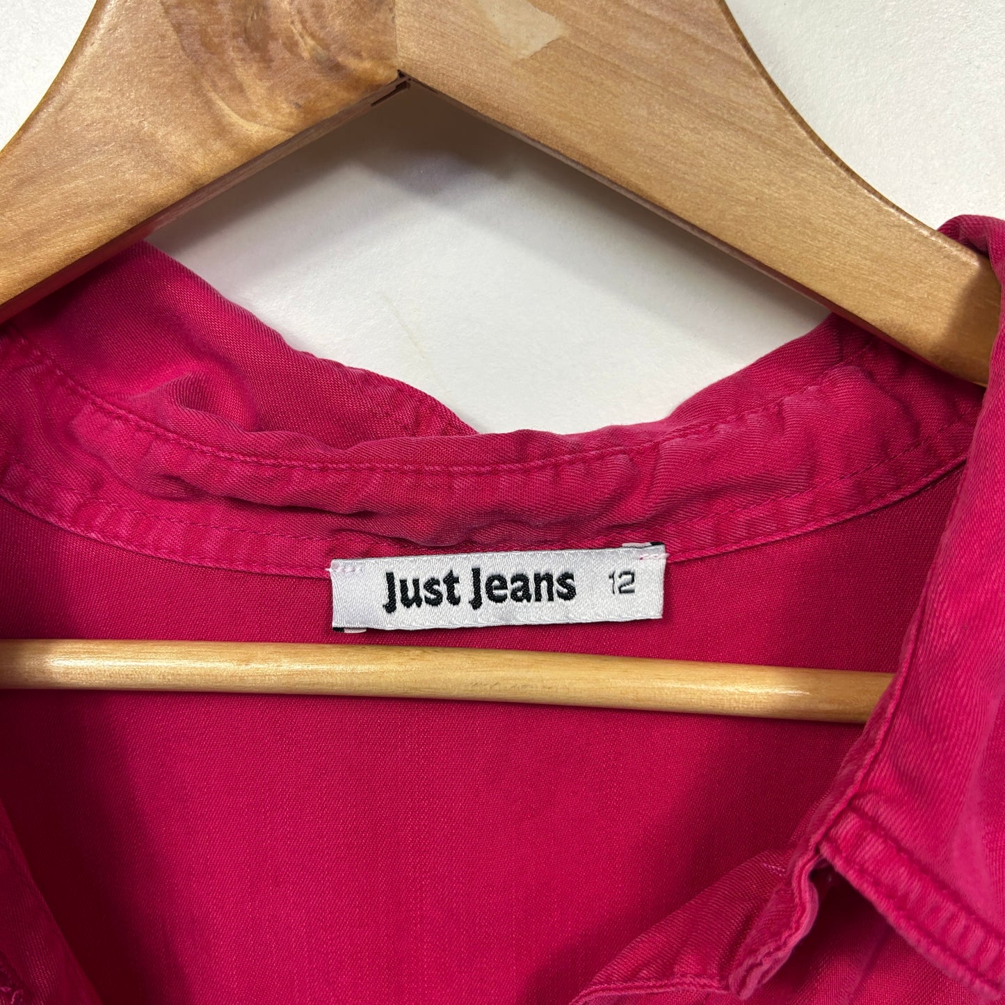 Just Jeans Pink Button Up Shirt - Size 12