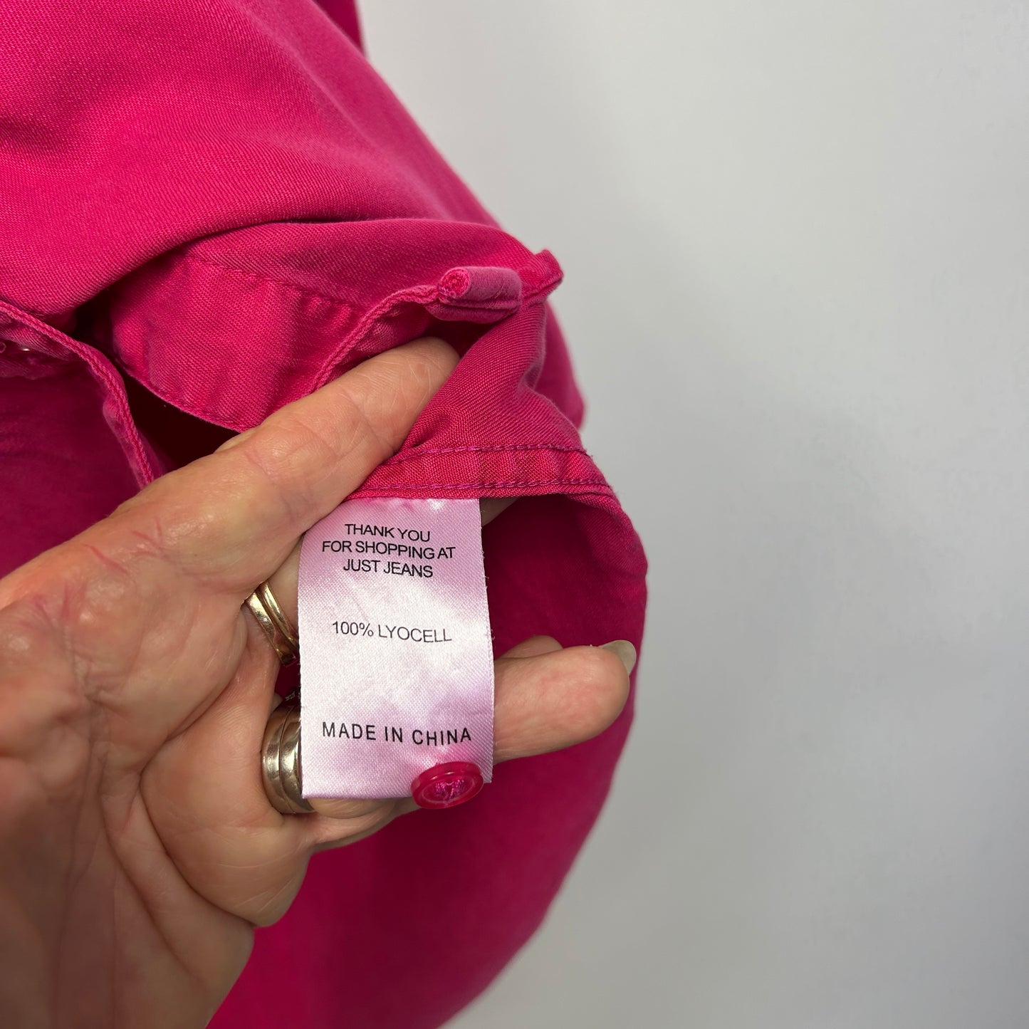 Just Jeans Pink Button Up Shirt - Size 12