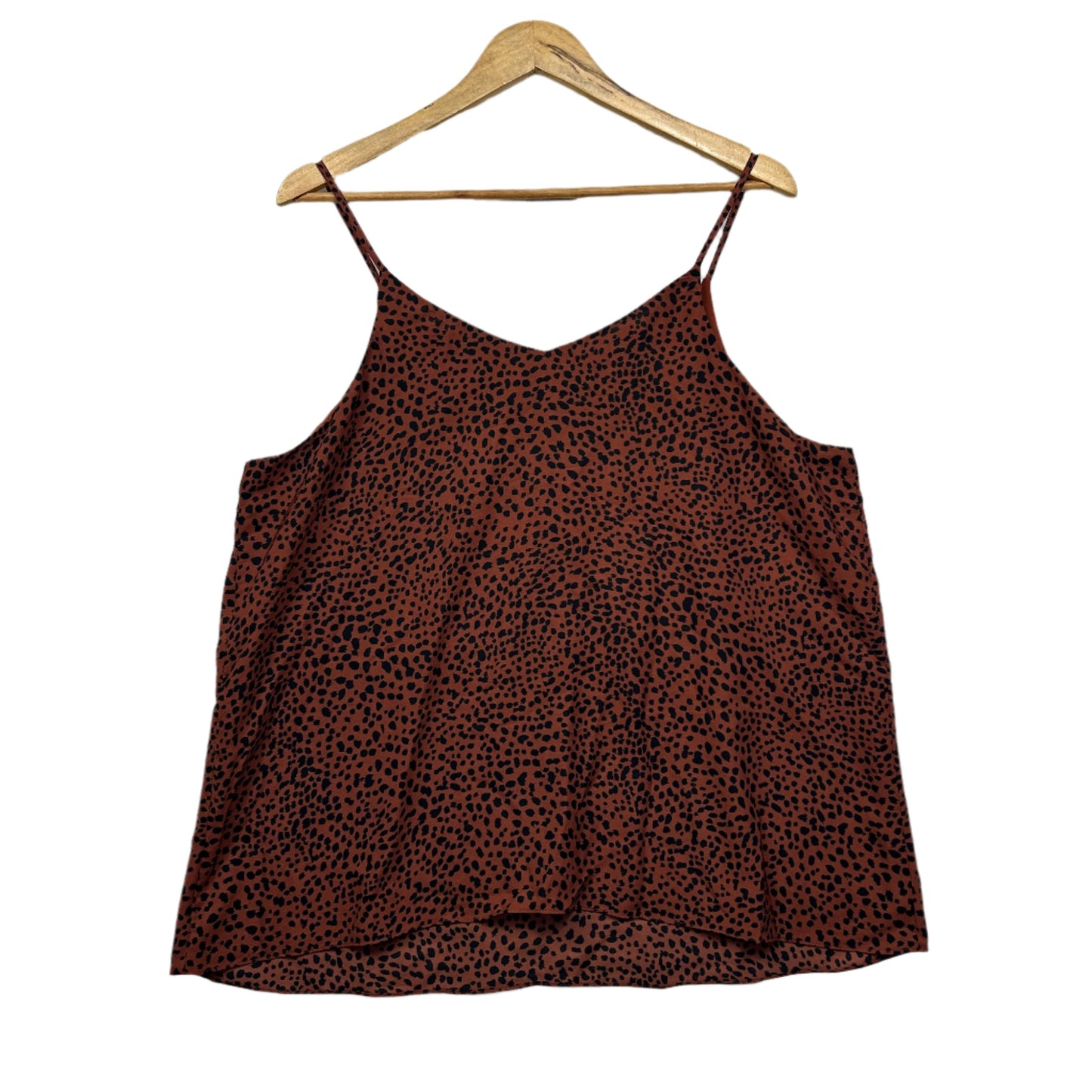 Anko Top Size 20 Sleeveless Black Brown Lined