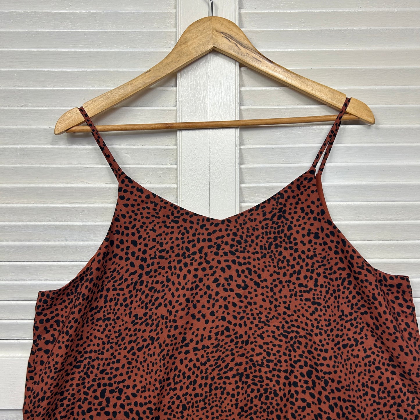 Anko Top Size 20 Sleeveless Black Brown Lined