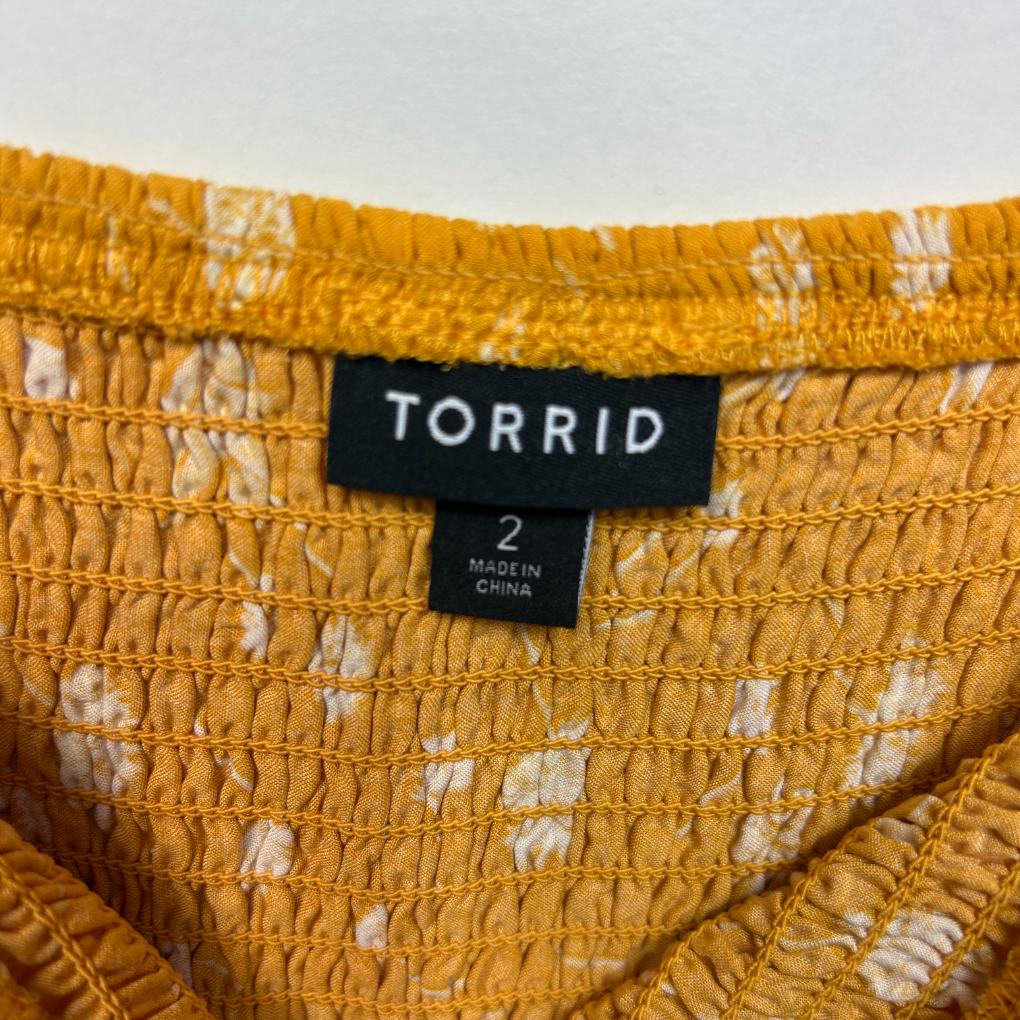 Torrid Mustard Top - Size 2