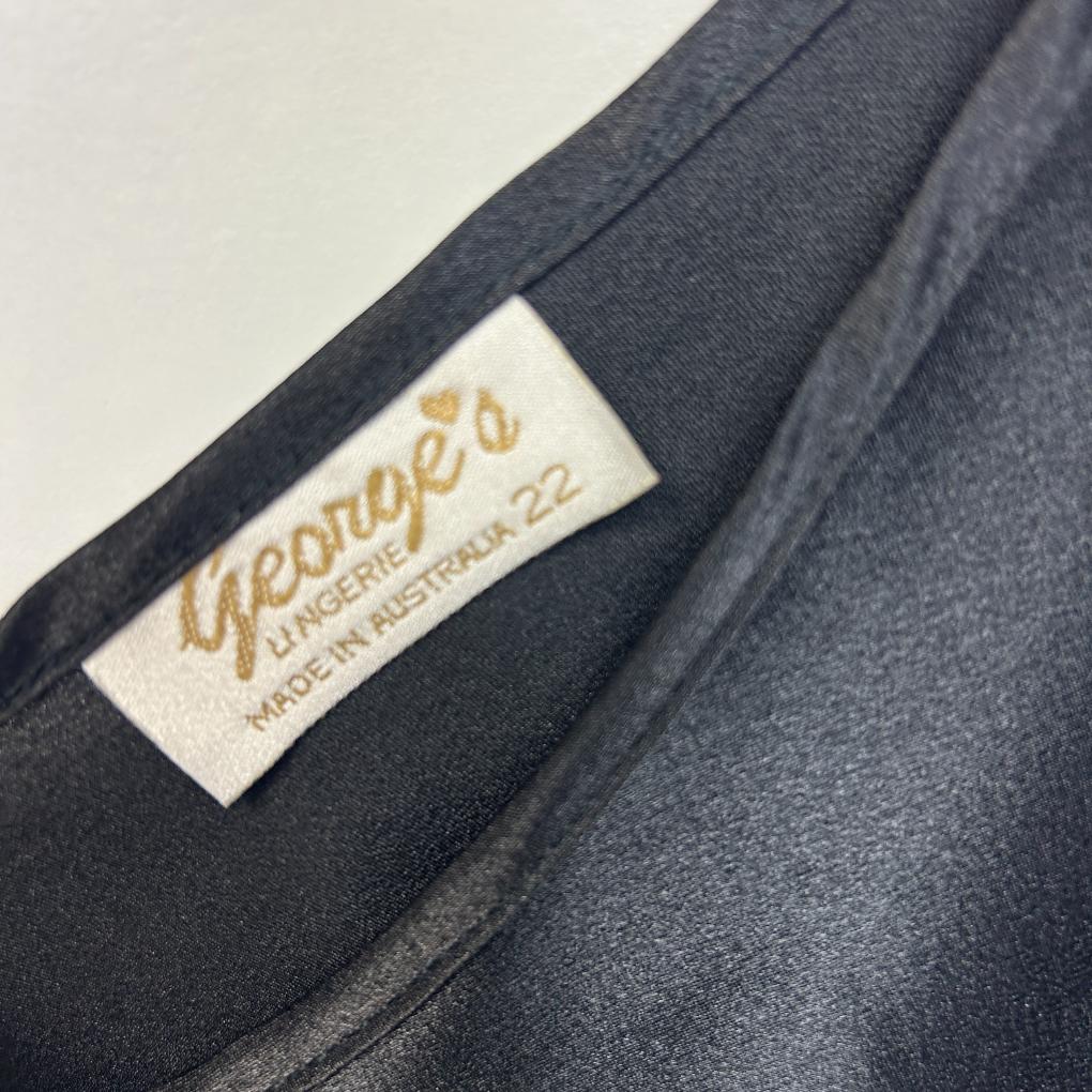 George's Black Slip Top - Size 22