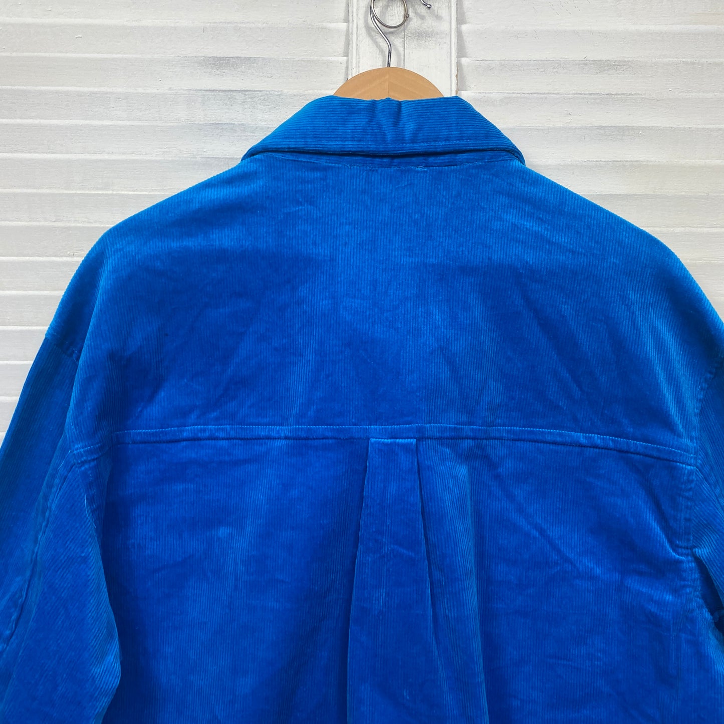 Ebby and I Top Jacket Size XL Blue Button Up Corduroy Shacket