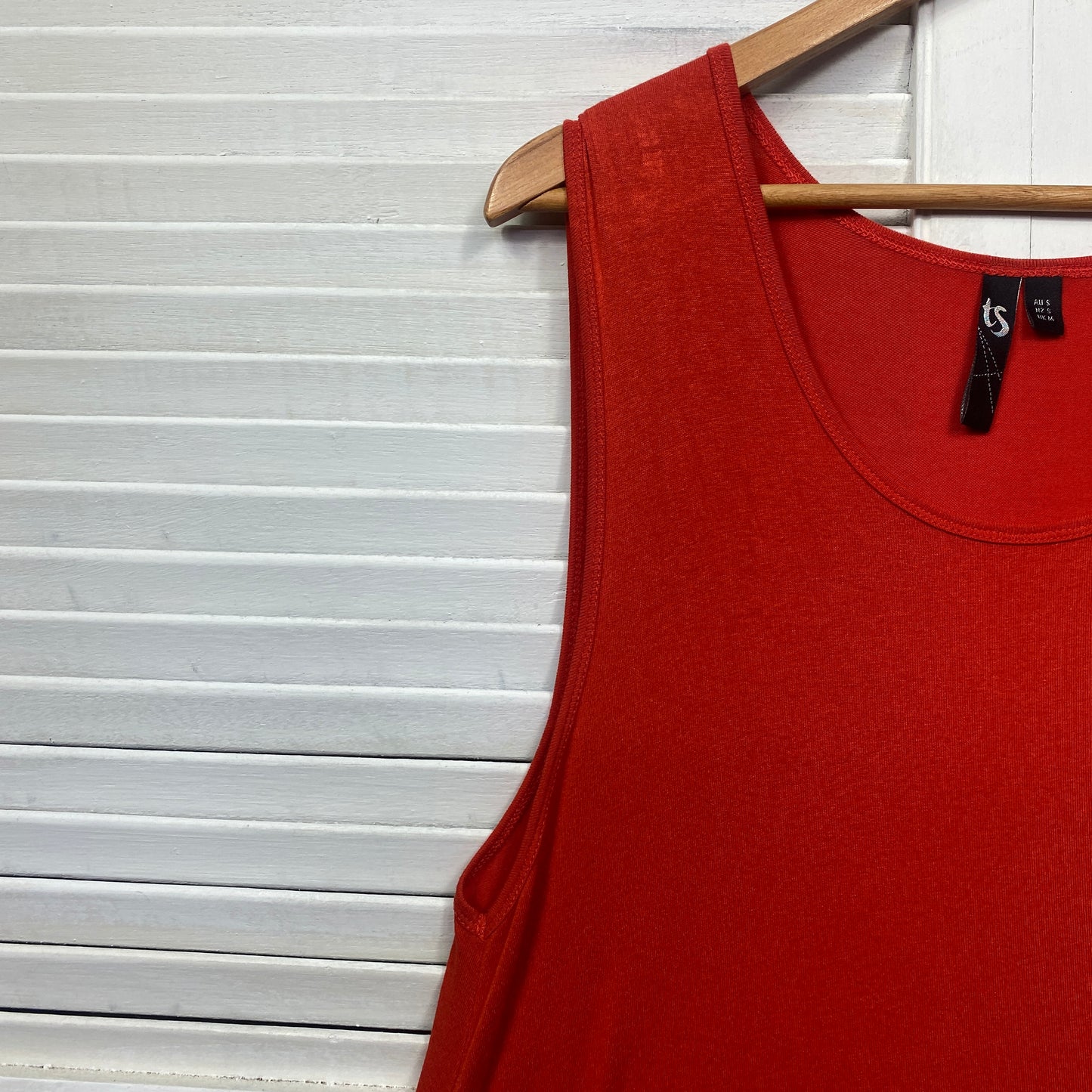 Taking Shape Tunic Top Size 16 Plus Small Sleeveless Orange