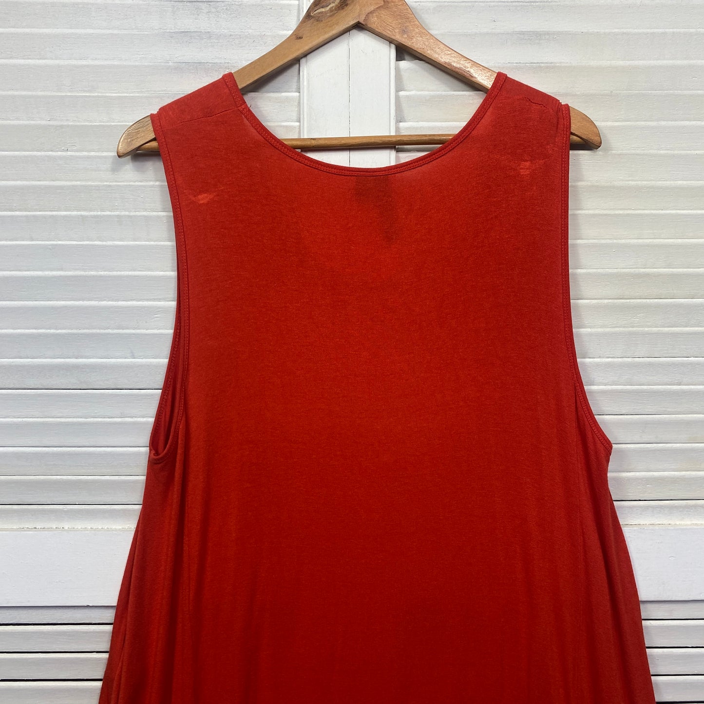 Taking Shape Tunic Top Size 16 Plus Small Sleeveless Orange