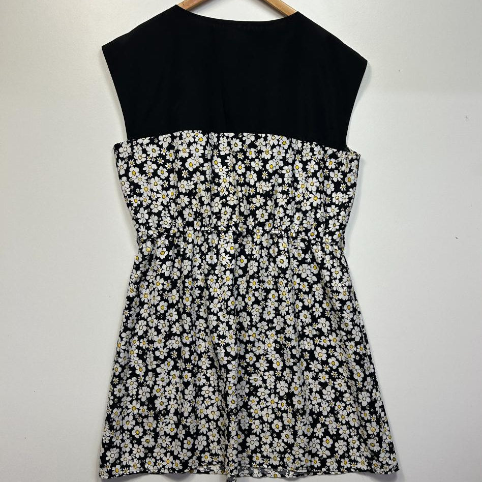 City Chic Black Floral Dress - Size 18/M