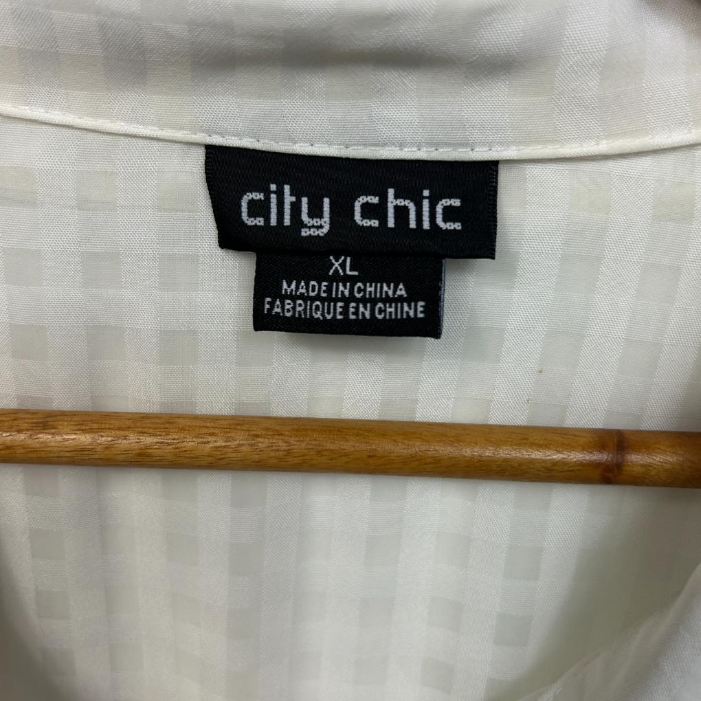 City Chic White Shirt Dress - Size 22/XL