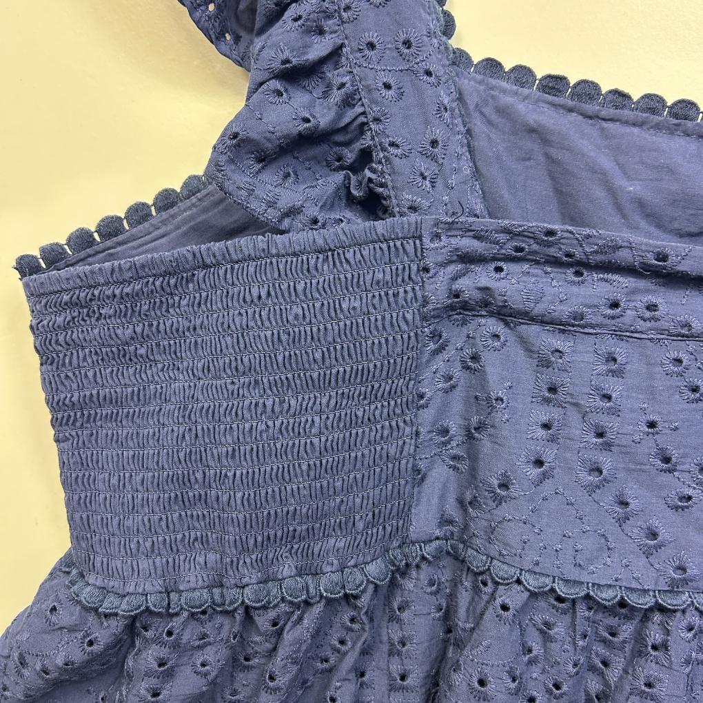 Torrid Navy Broderie Cotton Top - Size 16/18