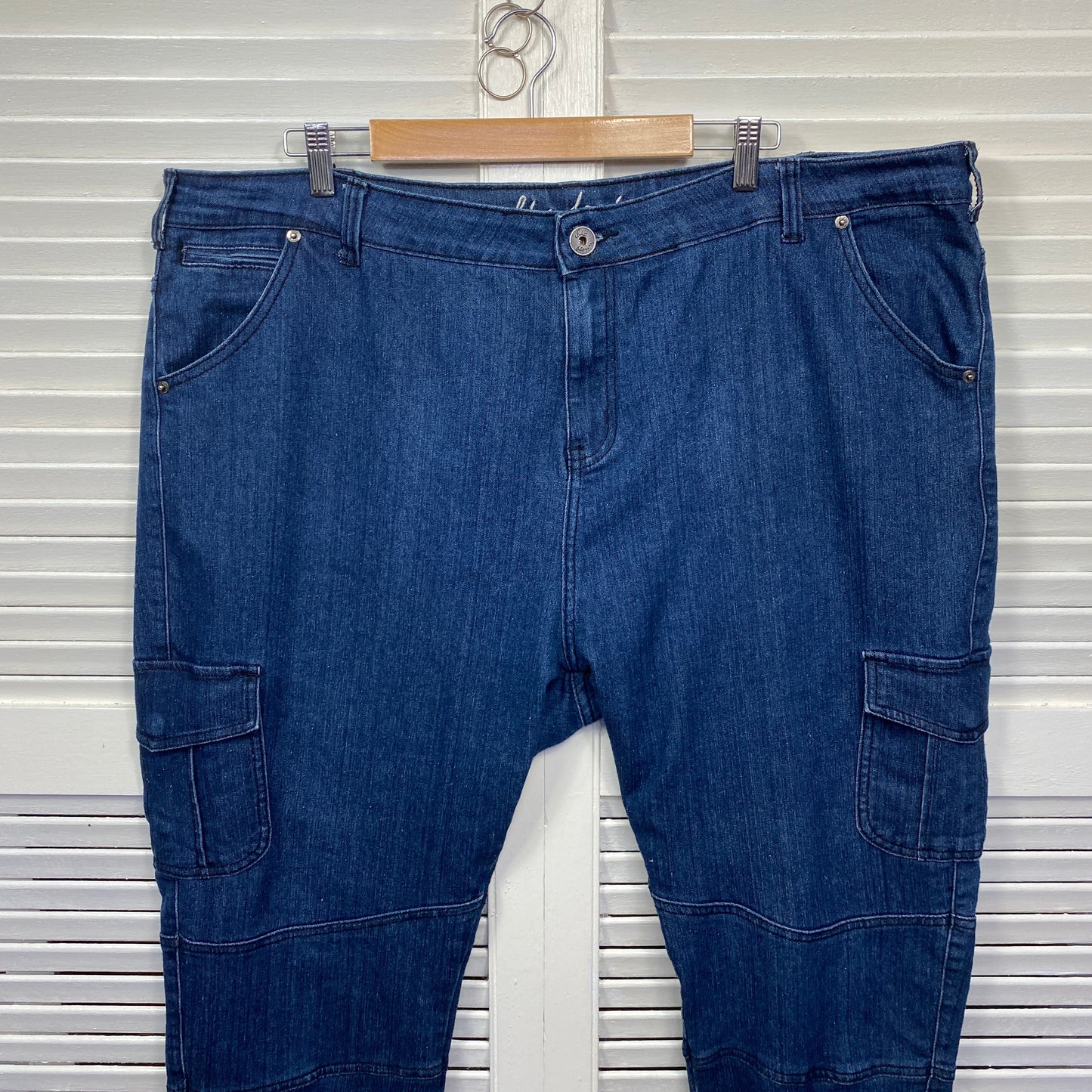 City Chic Denim Jeans Size 22 Blue Pockets Cargo