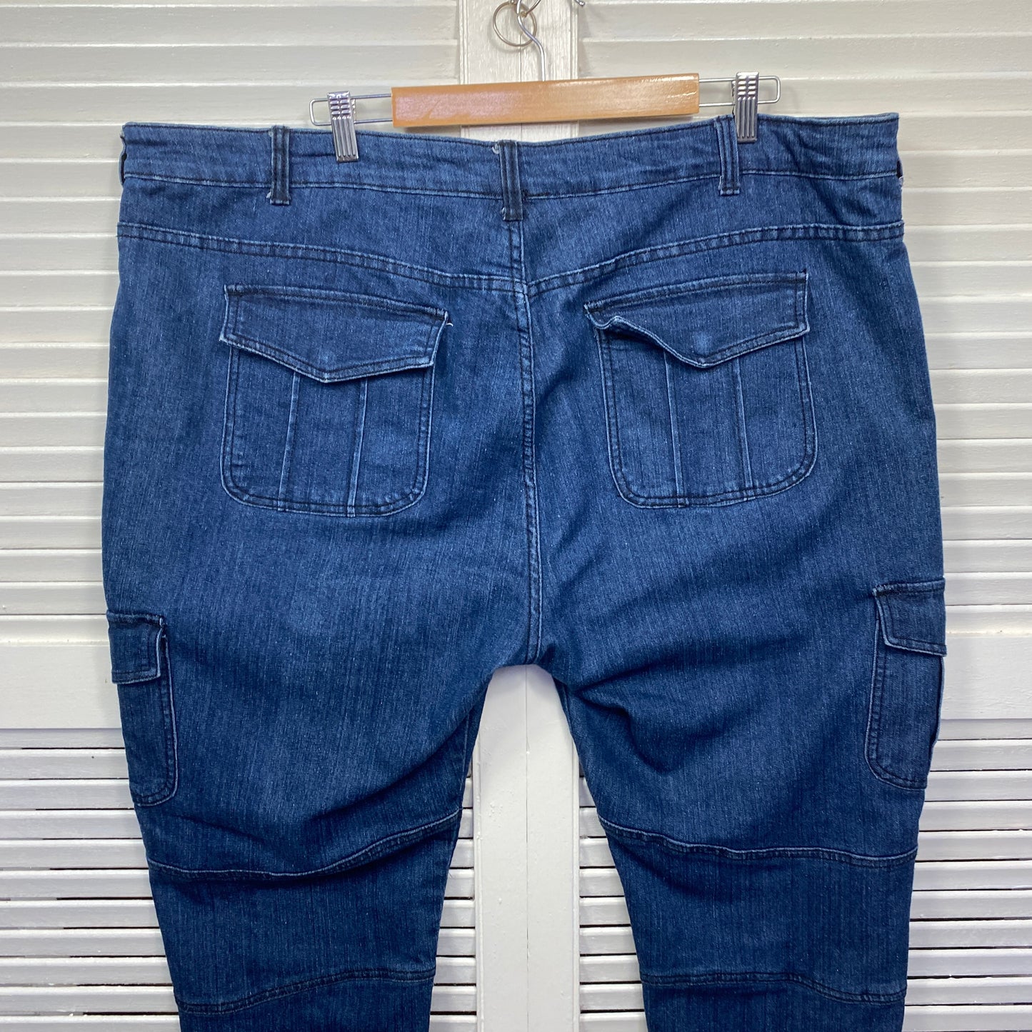 City Chic Denim Jeans Size 22 Blue Pockets Cargo