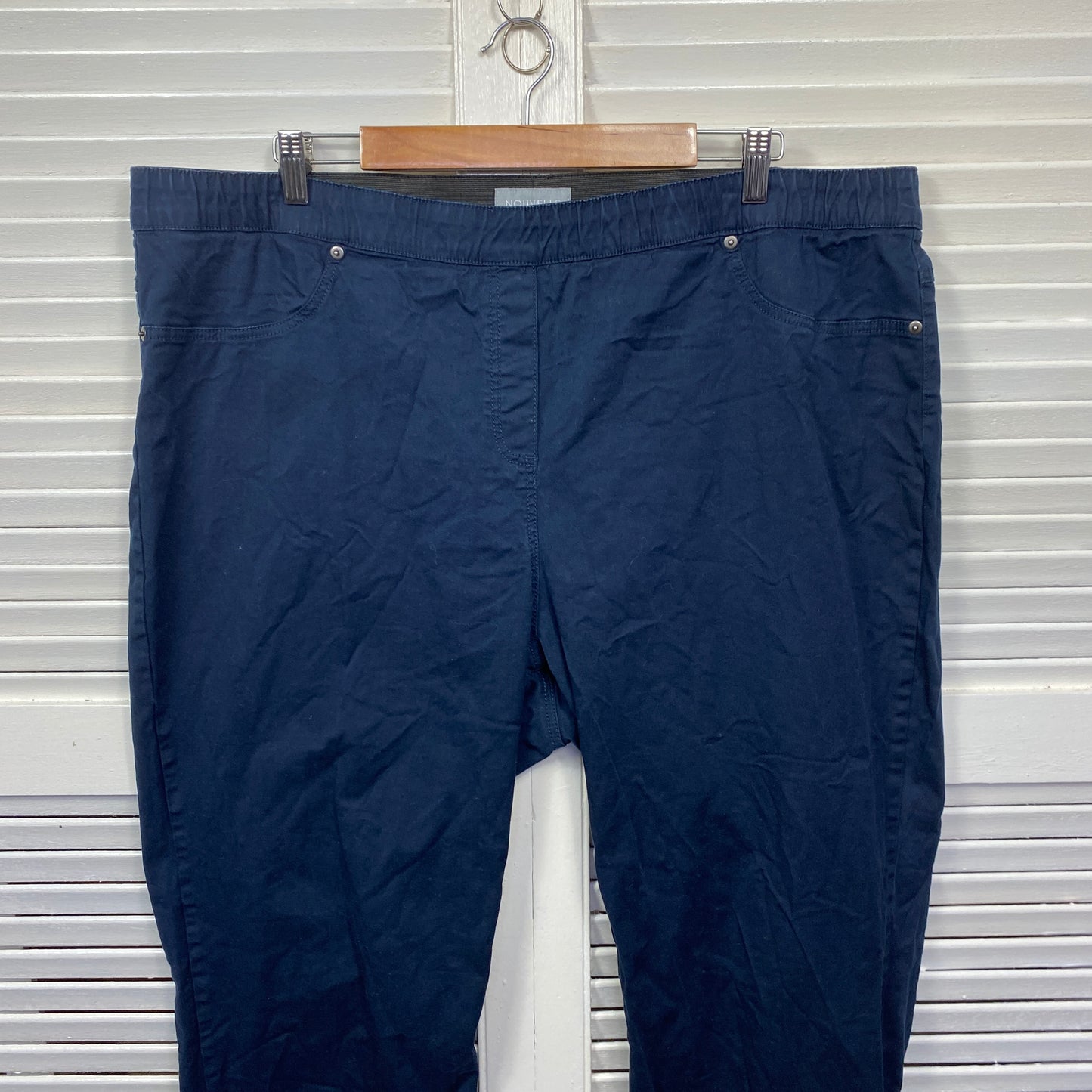 Nouvelle Pants Size 24 Blue Elastic Waist