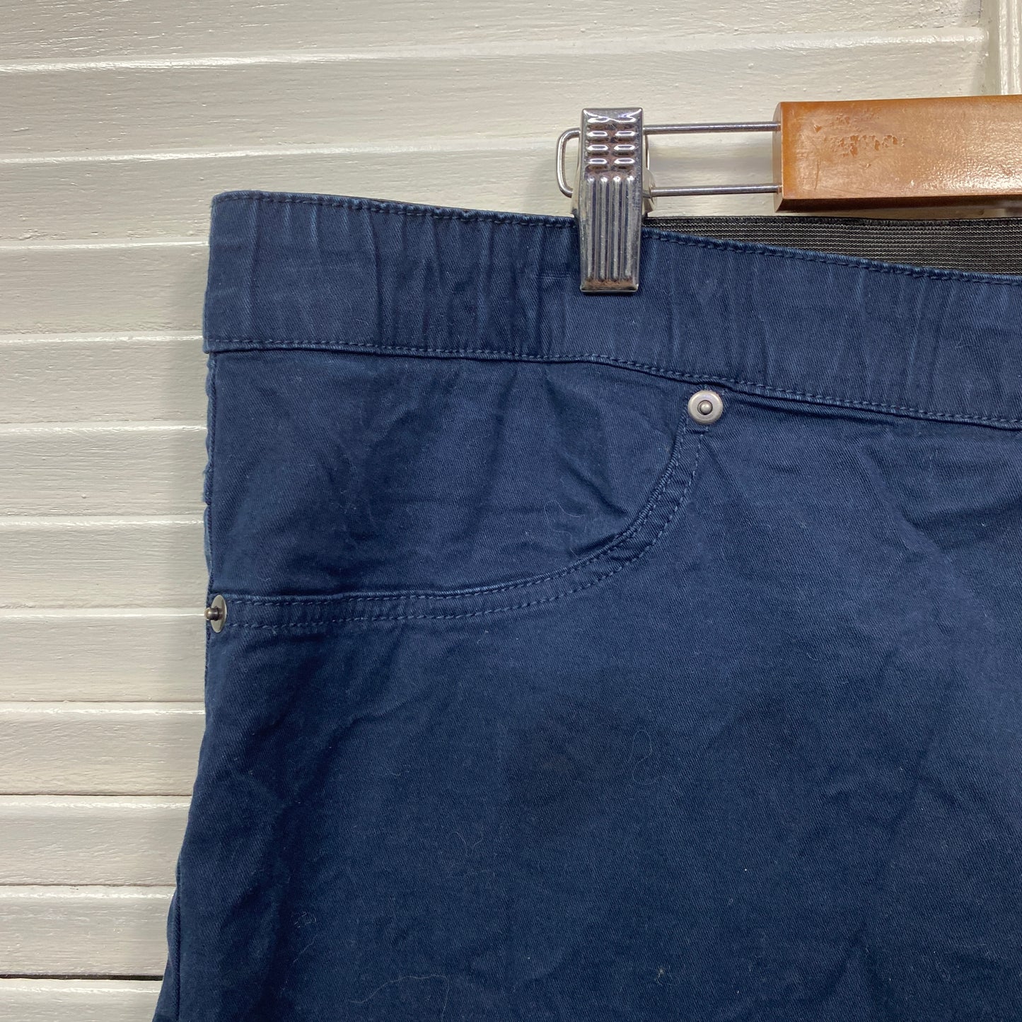 Nouvelle Pants Size 24 Blue Elastic Waist