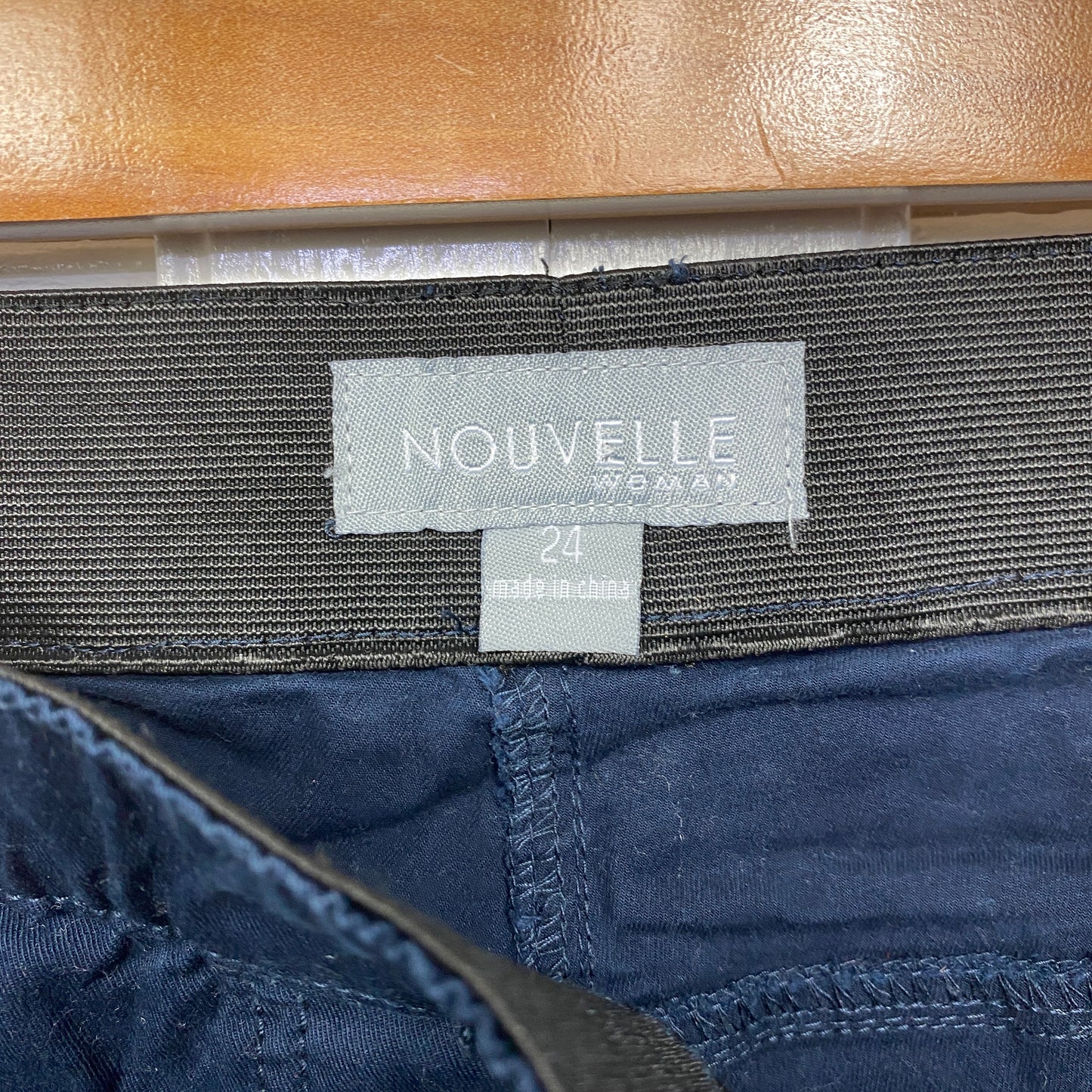 Nouvelle Pants Size 24 Blue Elastic Waist