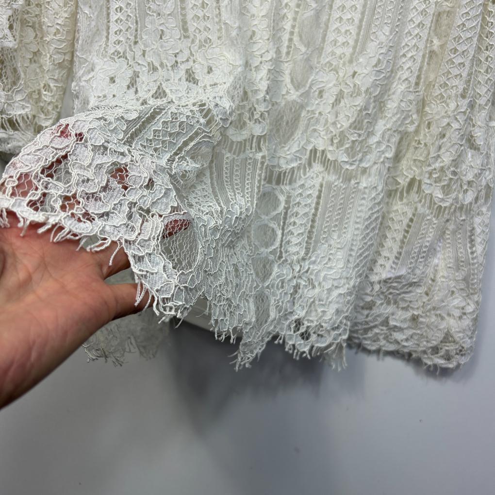 City Chic White Lace Top - Size 14/XS