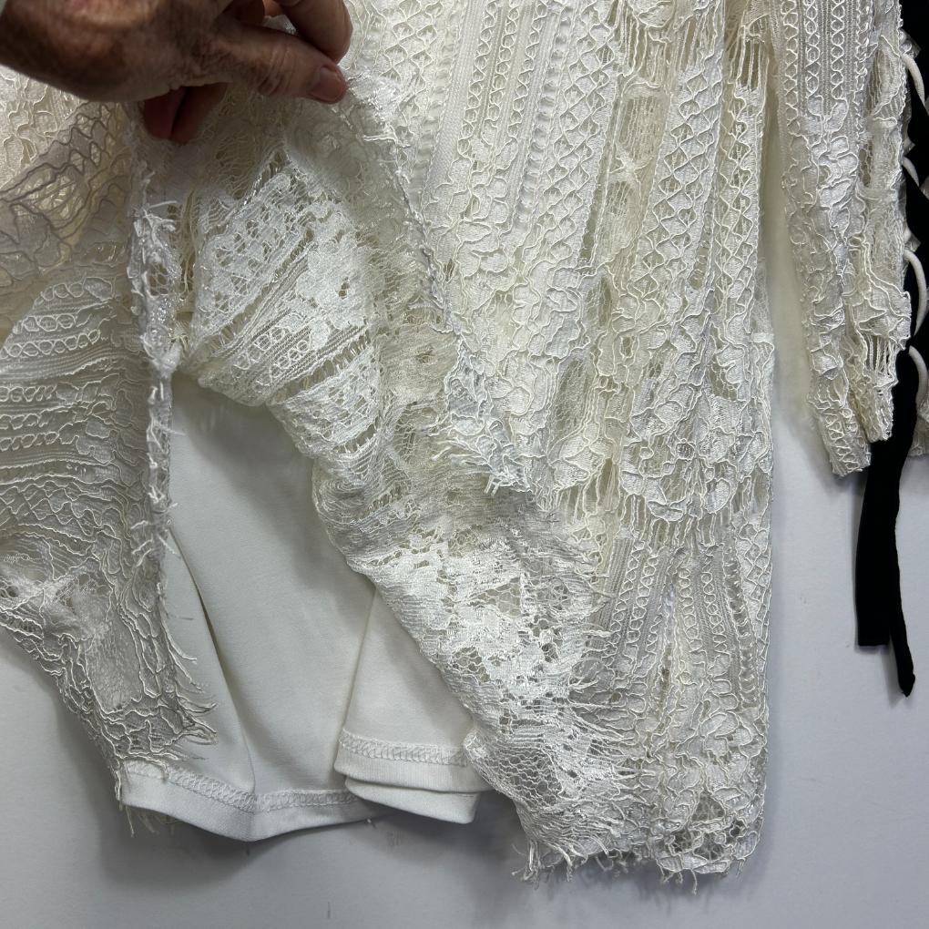 City Chic White Lace Top - Size 14/XS