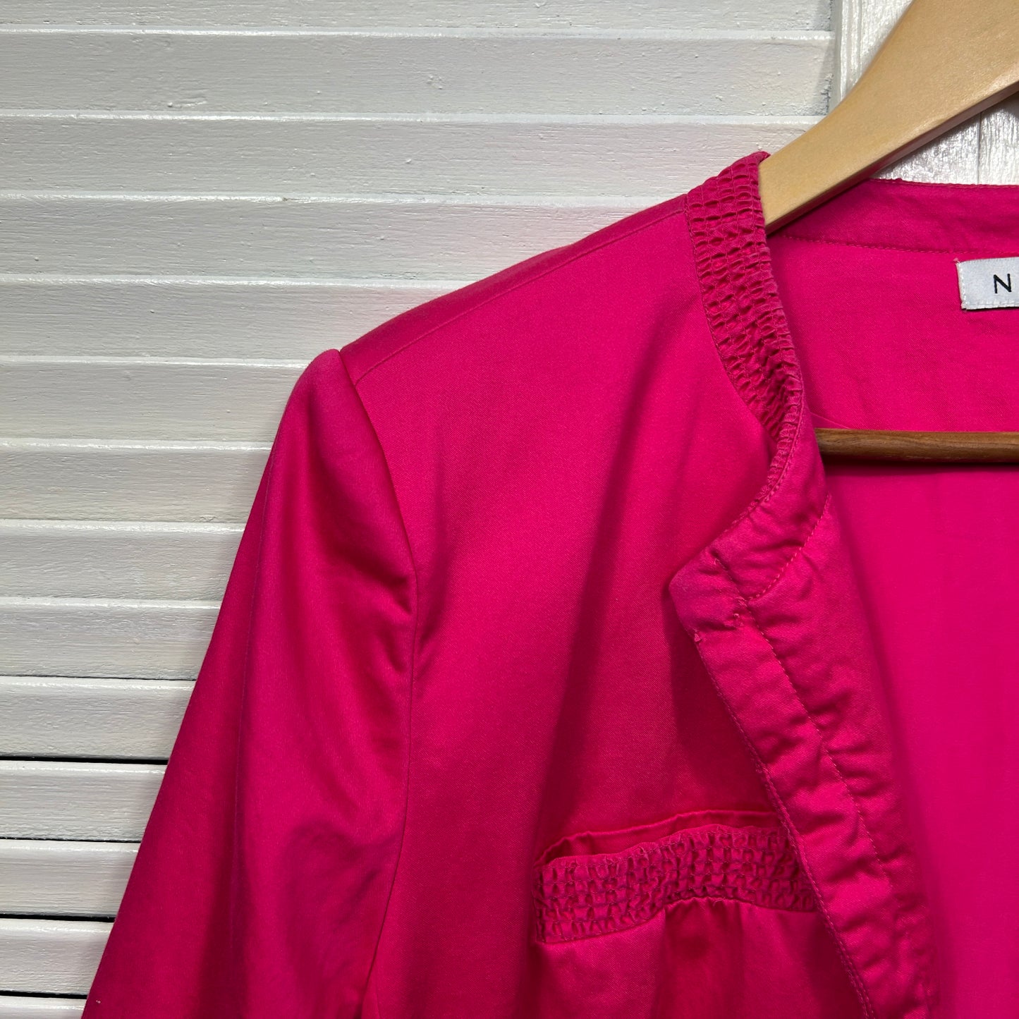 Noni B Blazer Jacket Size Larger Pink Cotton Blend Long Sleeve