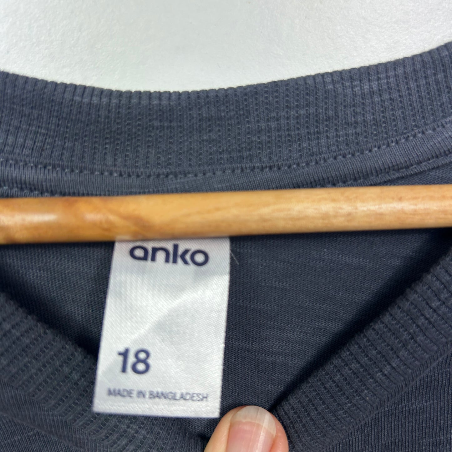 Anko Charcoal Khaki Colourblock Top - Size 18