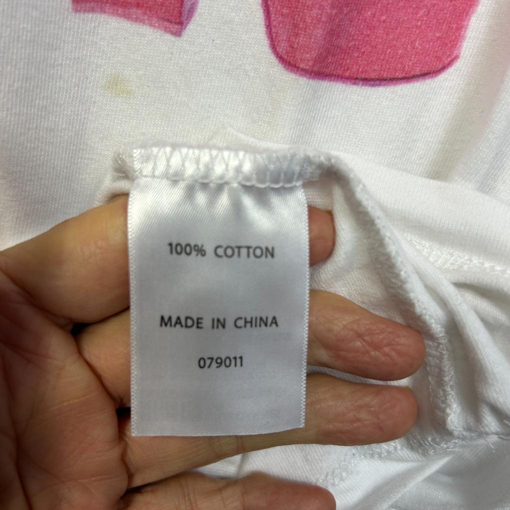 Sportsgirl White Cotton Shoes Tee Top - Size XXL (fault)