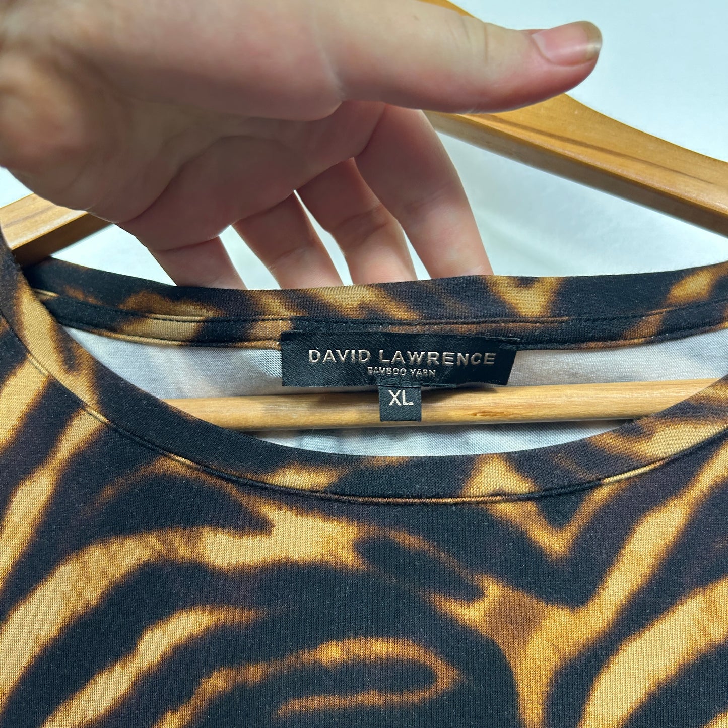 David Lawrence Animal Print Top - Size XL