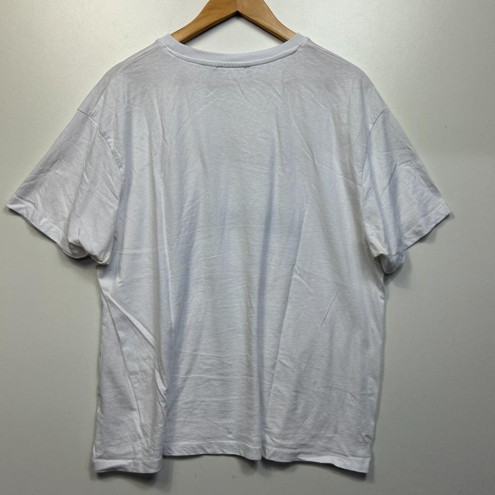 Sportsgirl White Cotton Shoes Tee Top - Size XXL (fault)