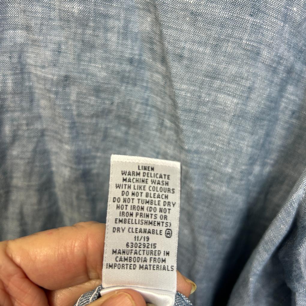 Mr Big Blue Linen Shirt - Size 6XL