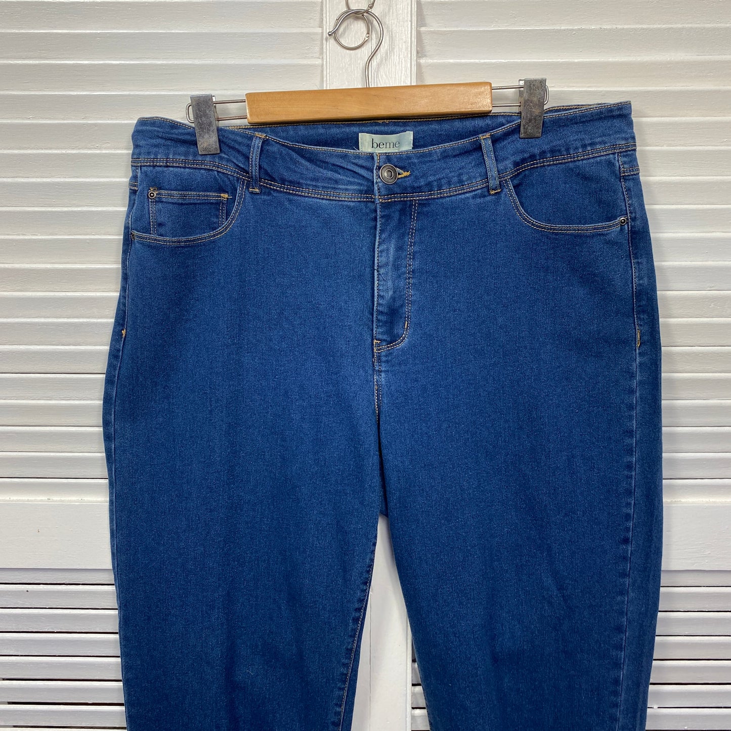 Beme Jeans Size 18 Plus Blue Pockets