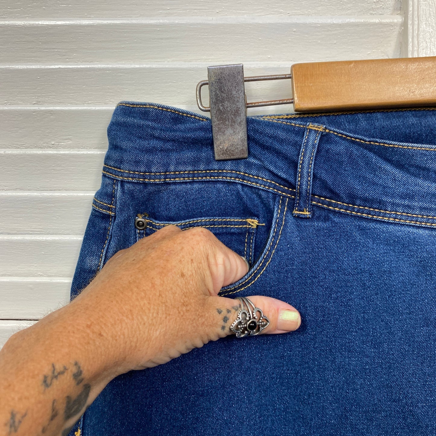 Beme Jeans Size 18 Plus Blue Pockets